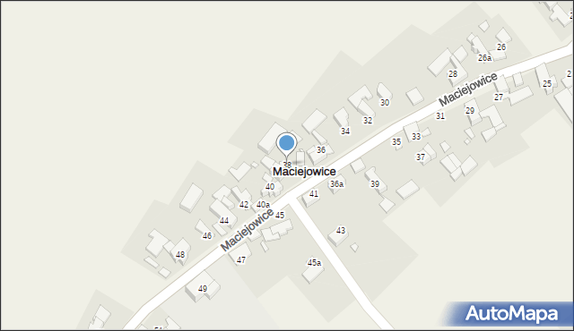 Maciejowice, Maciejowice, 38, mapa Maciejowice