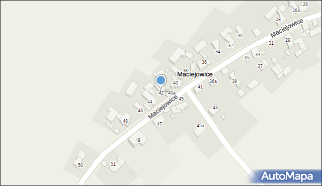 Maciejowice, Maciejowice, 42, mapa Maciejowice
