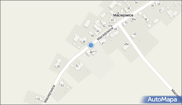 Maciejowice, Maciejowice, 49, mapa Maciejowice