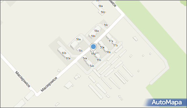 Maciejowice, Maciejowice, 55a, mapa Maciejowice