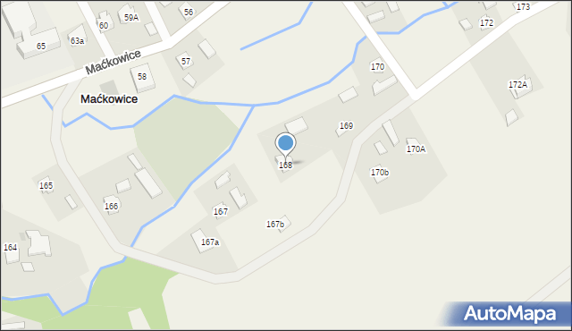 Maćkowice, Maćkowice, 168, mapa Maćkowice