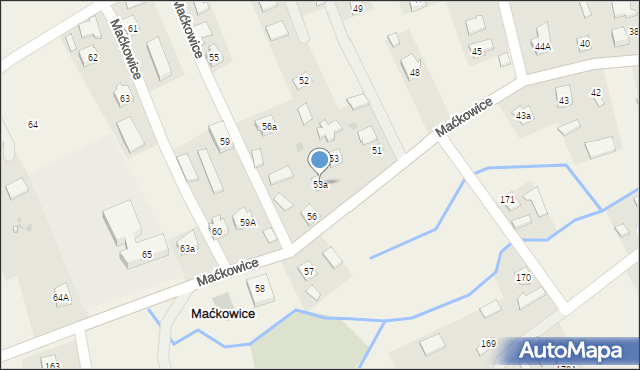 Maćkowice, Maćkowice, 53a, mapa Maćkowice