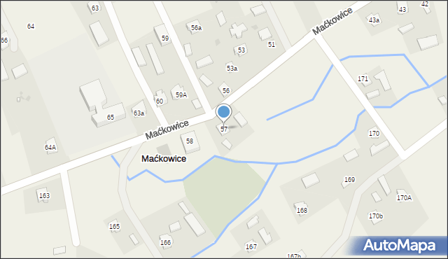 Maćkowice, Maćkowice, 57, mapa Maćkowice