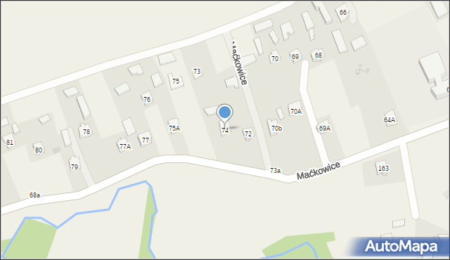 Maćkowice, Maćkowice, 74, mapa Maćkowice