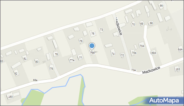 Maćkowice, Maćkowice, 75A, mapa Maćkowice