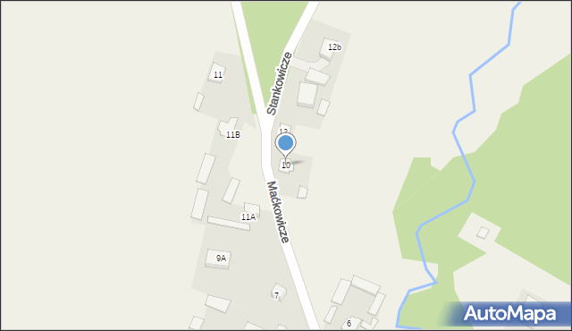 Maćkowicze, Maćkowicze, 10, mapa Maćkowicze