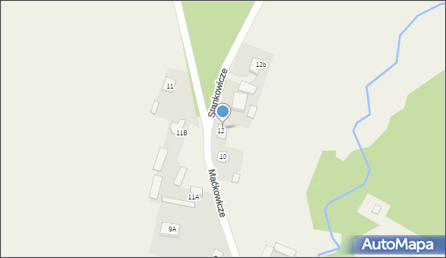 Maćkowicze, Maćkowicze, 12a, mapa Maćkowicze