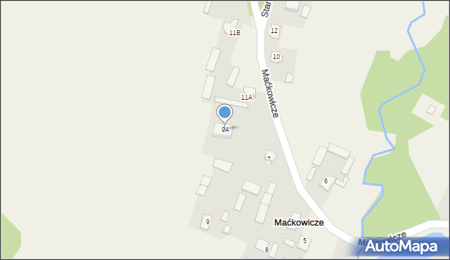 Maćkowicze, Maćkowicze, 9A, mapa Maćkowicze