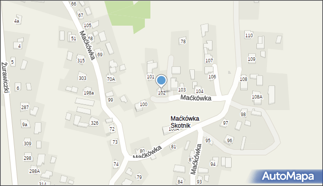 Maćkówka, Maćkówka, 102, mapa Maćkówka