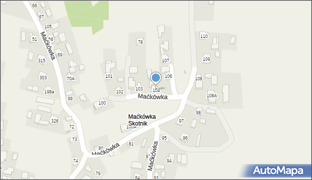 Maćkówka, Maćkówka, 104, mapa Maćkówka