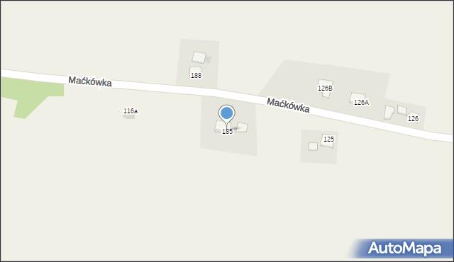 Maćkówka, Maćkówka, 185, mapa Maćkówka
