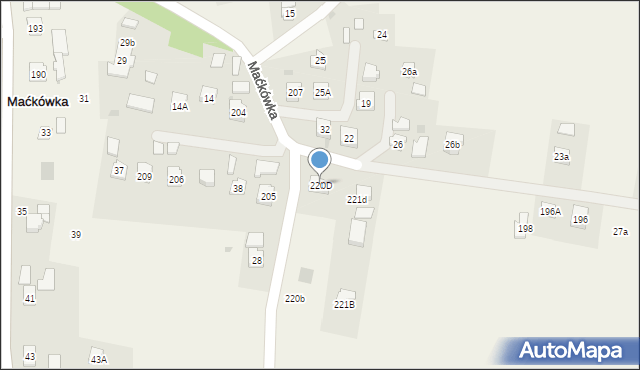 Maćkówka, Maćkówka, 220D, mapa Maćkówka