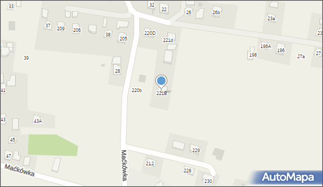 Maćkówka, Maćkówka, 221B, mapa Maćkówka