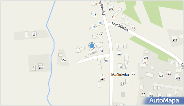 Maćkówka, Maćkówka, 36, mapa Maćkówka