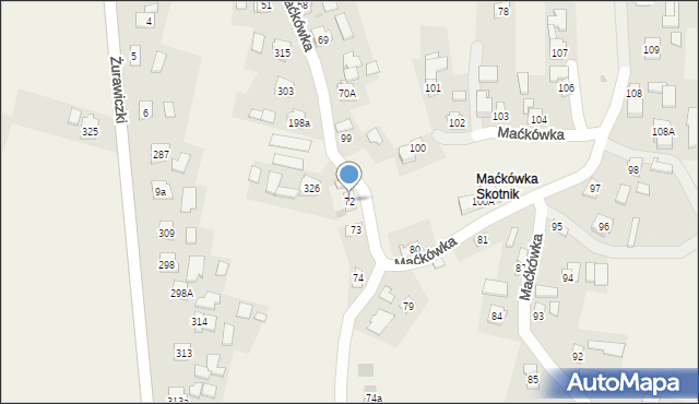 Maćkówka, Maćkówka, 72, mapa Maćkówka