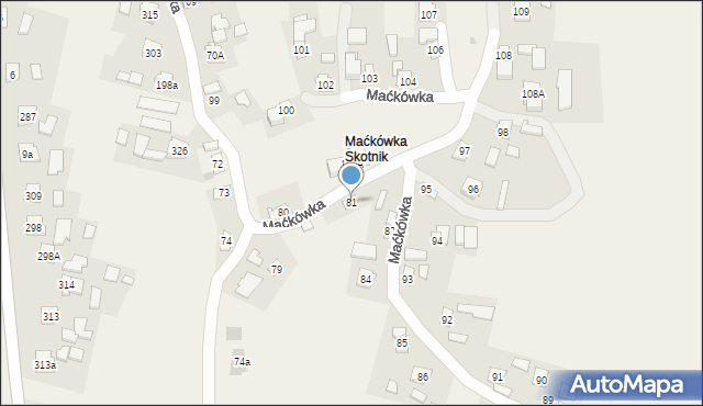 Maćkówka, Maćkówka, 81, mapa Maćkówka