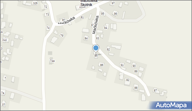 Maćkówka, Maćkówka, 85, mapa Maćkówka