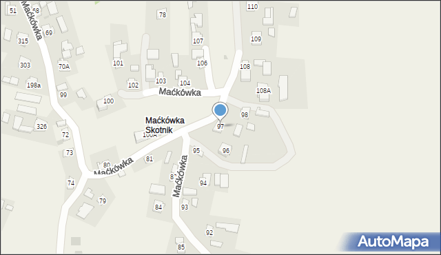 Maćkówka, Maćkówka, 97, mapa Maćkówka
