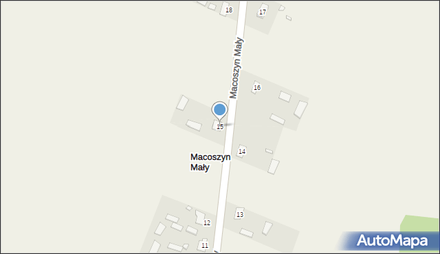 Macoszyn Mały, Macoszyn Mały, 15, mapa Macoszyn Mały