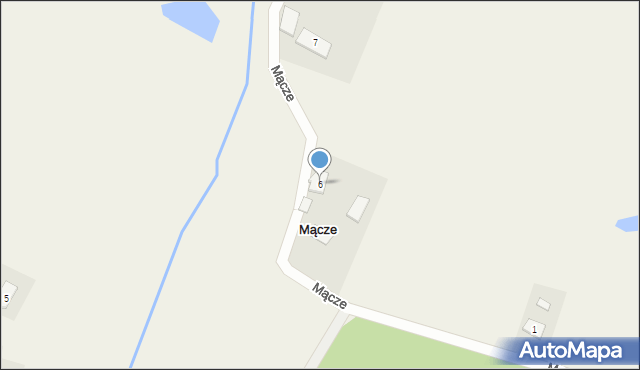 Mącze, Mącze, 6, mapa Mącze