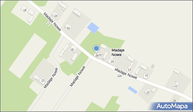 Madaje Nowe, Madaje Nowe, 15, mapa Madaje Nowe