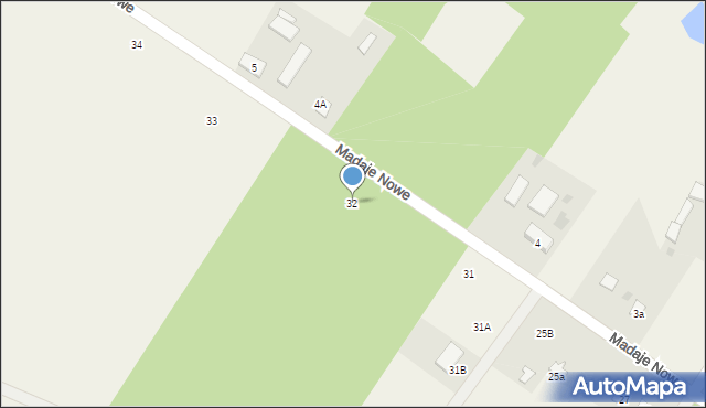 Madaje Nowe, Madaje Nowe, 32, mapa Madaje Nowe