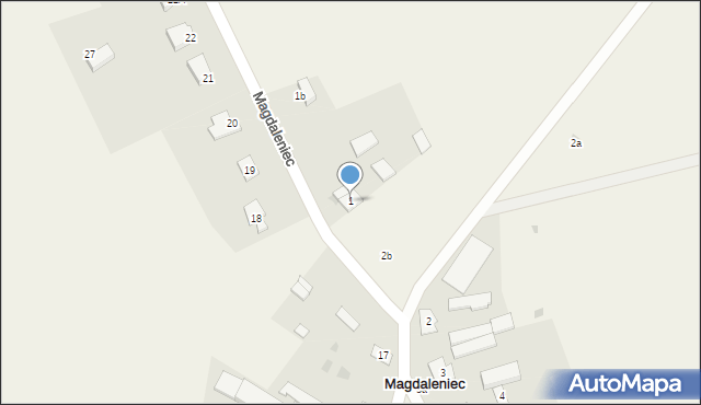 Magdaleniec, Magdaleniec, 1, mapa Magdaleniec