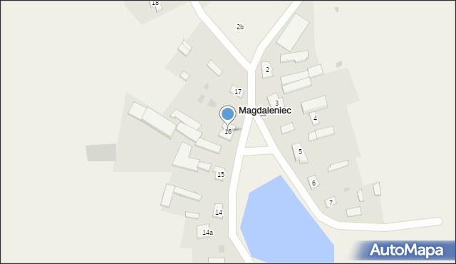 Magdaleniec, Magdaleniec, 16, mapa Magdaleniec