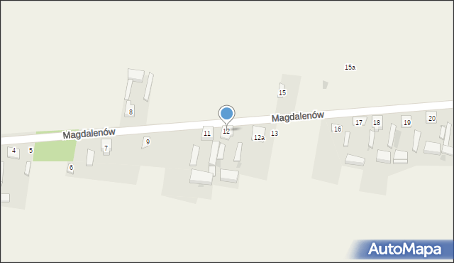 Magdalenów, Magdalenów, 12, mapa Magdalenów