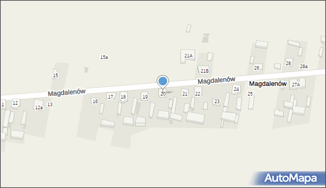 Magdalenów, Magdalenów, 20, mapa Magdalenów