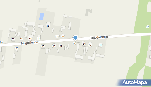 Magdalenów, Magdalenów, 40a, mapa Magdalenów