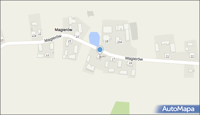 Magierów, Magierów, 16, mapa Magierów