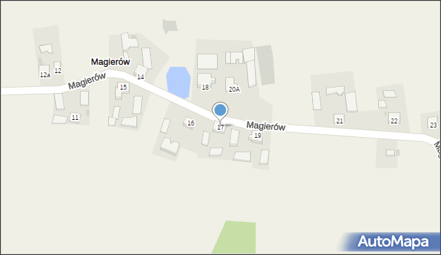 Magierów, Magierów, 17, mapa Magierów