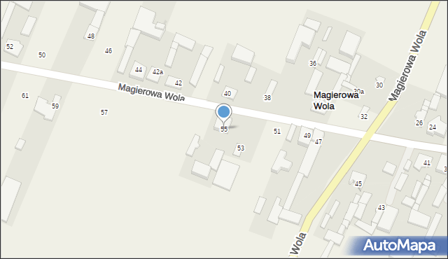 Magierowa Wola, Magierowa Wola, 55, mapa Magierowa Wola