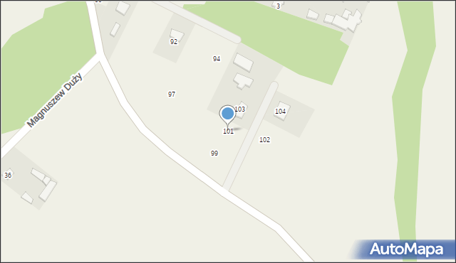 Magnuszew Duży, Magnuszew Duży, 101, mapa Magnuszew Duży