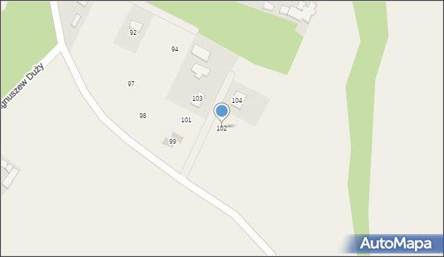 Magnuszew Duży, Magnuszew Duży, 102, mapa Magnuszew Duży