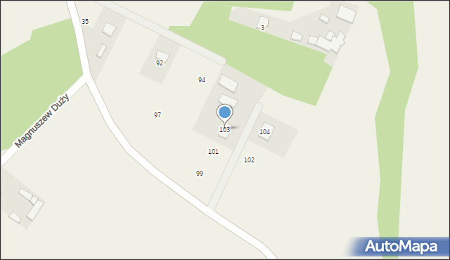 Magnuszew Duży, Magnuszew Duży, 103, mapa Magnuszew Duży