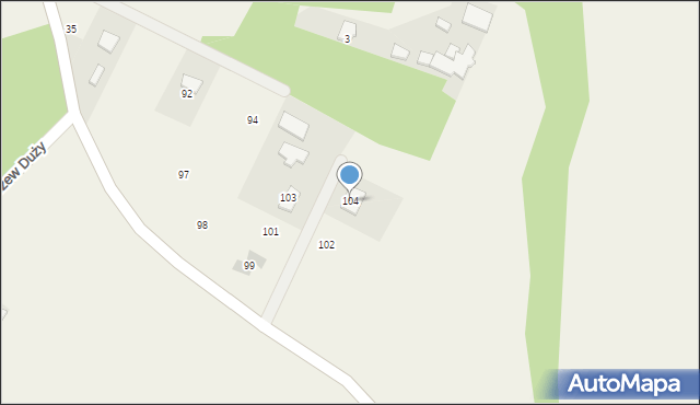 Magnuszew Duży, Magnuszew Duży, 104, mapa Magnuszew Duży