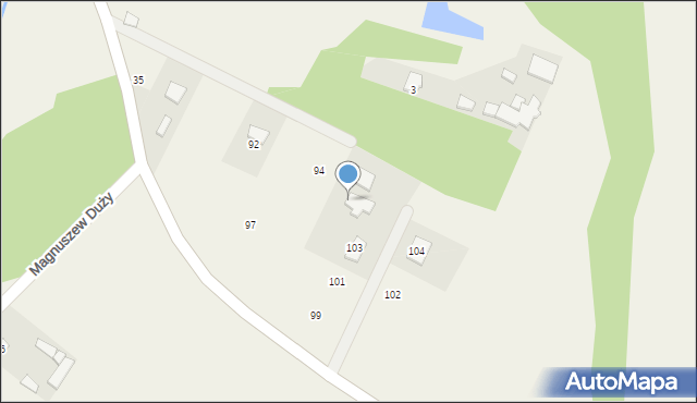 Magnuszew Duży, Magnuszew Duży, 105, mapa Magnuszew Duży