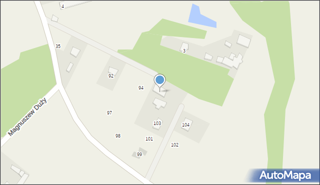 Magnuszew Duży, Magnuszew Duży, 107, mapa Magnuszew Duży