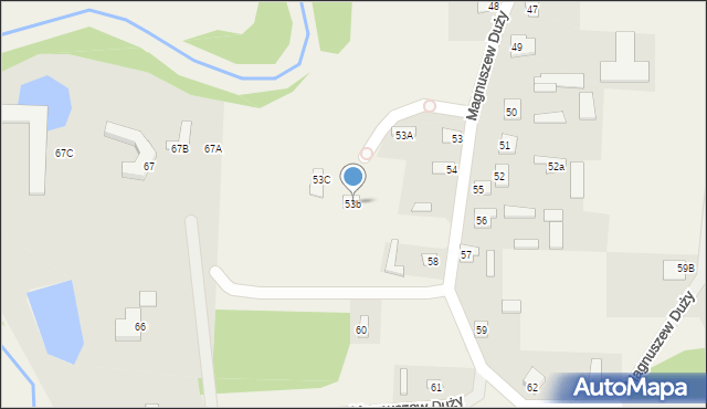 Magnuszew Duży, Magnuszew Duży, 53b, mapa Magnuszew Duży