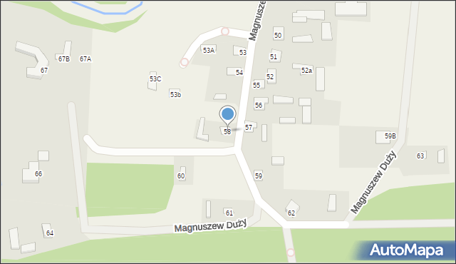 Magnuszew Duży, Magnuszew Duży, 58, mapa Magnuszew Duży