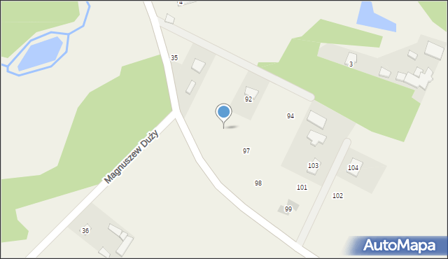 Magnuszew Duży, Magnuszew Duży, 96, mapa Magnuszew Duży