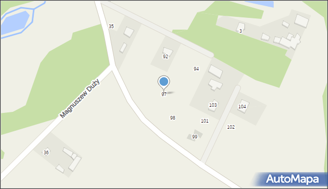 Magnuszew Duży, Magnuszew Duży, 97, mapa Magnuszew Duży