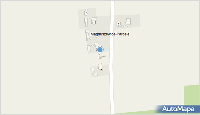 Magnuszewice, Magnuszewice, 1a, mapa Magnuszewice