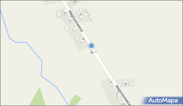 Magnuszewice, Magnuszewice, 29, mapa Magnuszewice