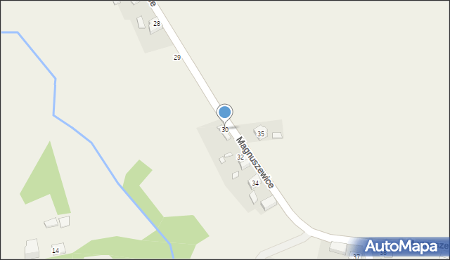 Magnuszewice, Magnuszewice, 30, mapa Magnuszewice
