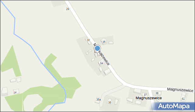 Magnuszewice, Magnuszewice, 33, mapa Magnuszewice