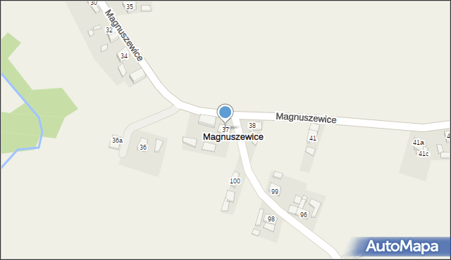 Magnuszewice, Magnuszewice, 37, mapa Magnuszewice