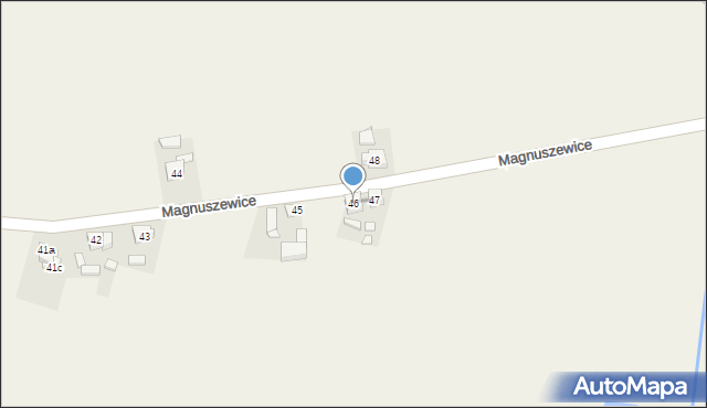 Magnuszewice, Magnuszewice, 46, mapa Magnuszewice